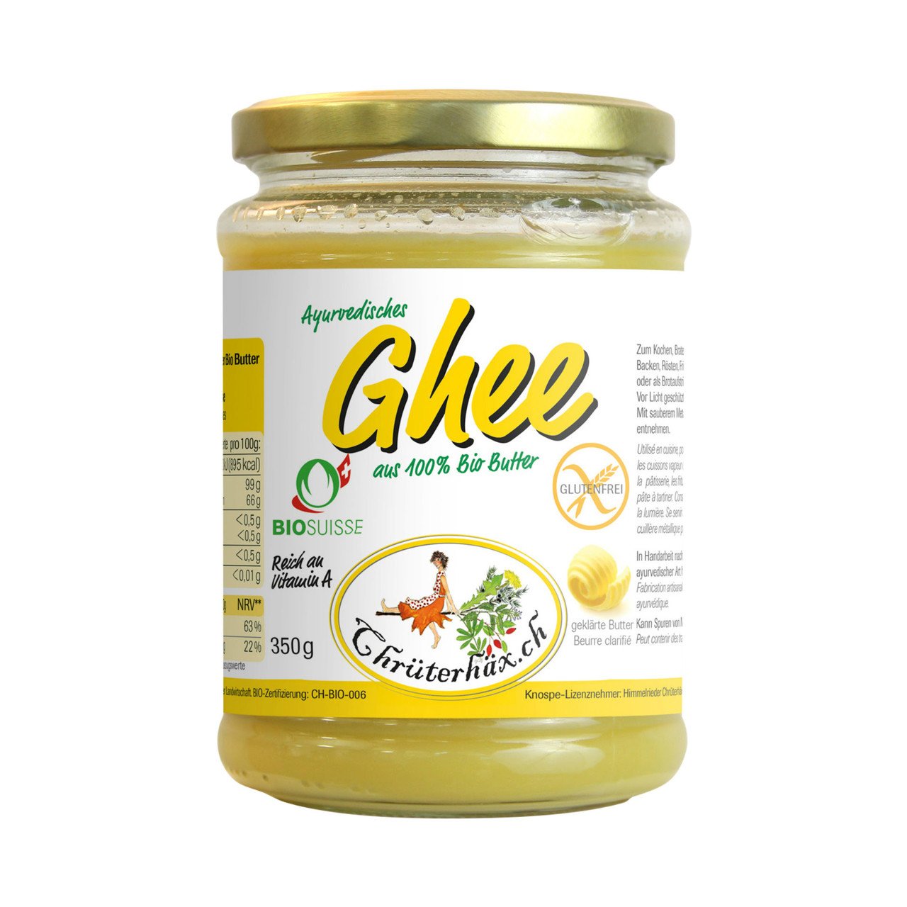 Produkt Ghee (geklärte Butter), Bio Knospe Schweiz Bio Partner